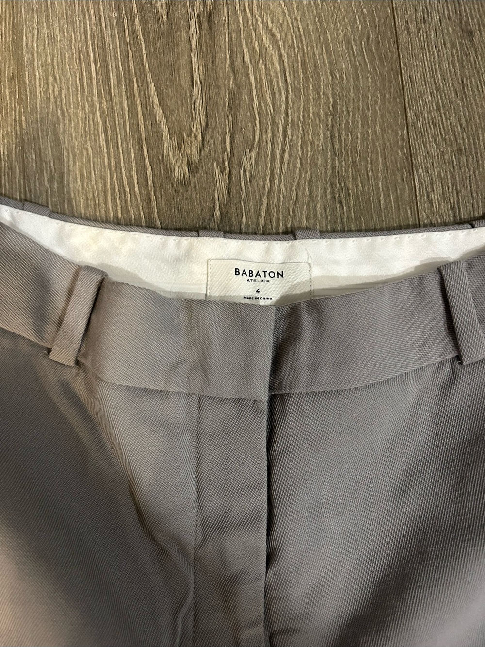 Babaton Wide-Leg Pants in Light Gray - Picture 2 of 9